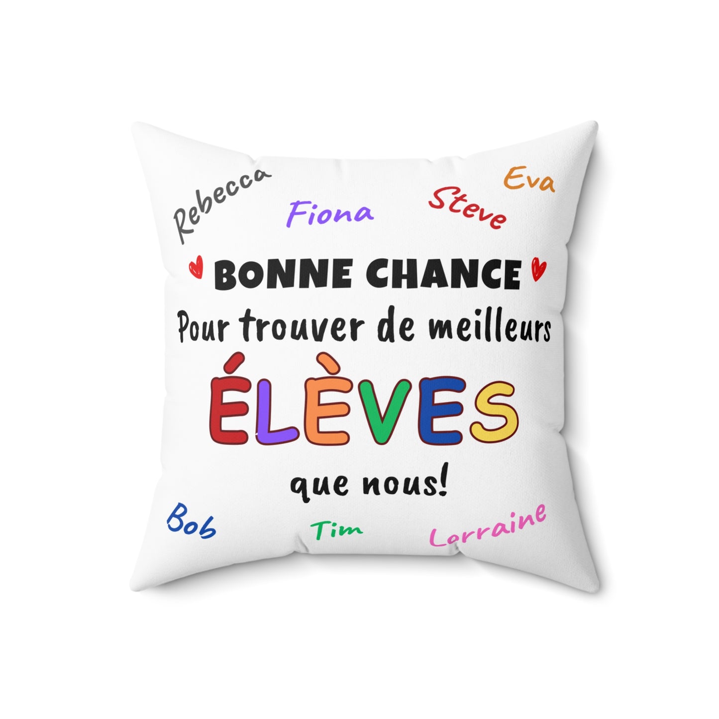 Bonne Chance | Coussin carré en polyester