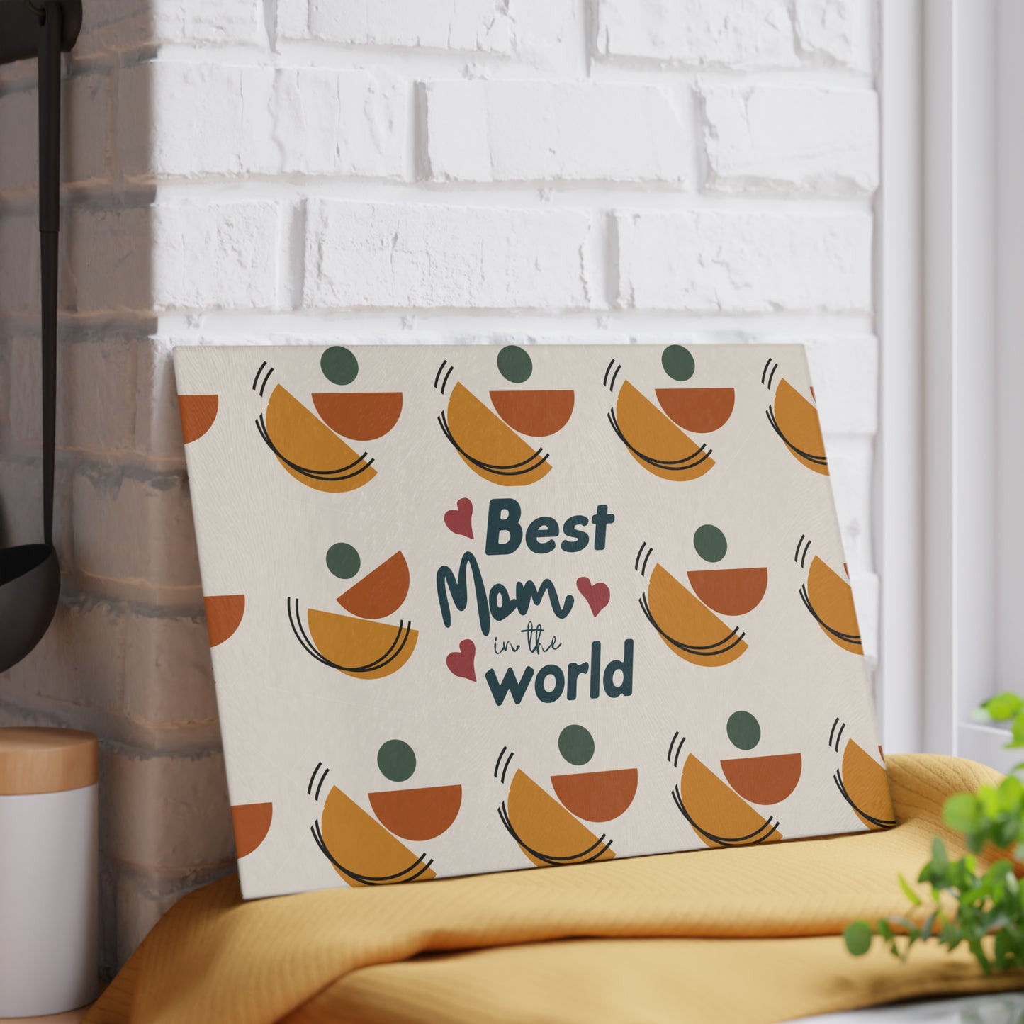 Personalized Mother's Day Glass Cutting Board | Best Mom in the World