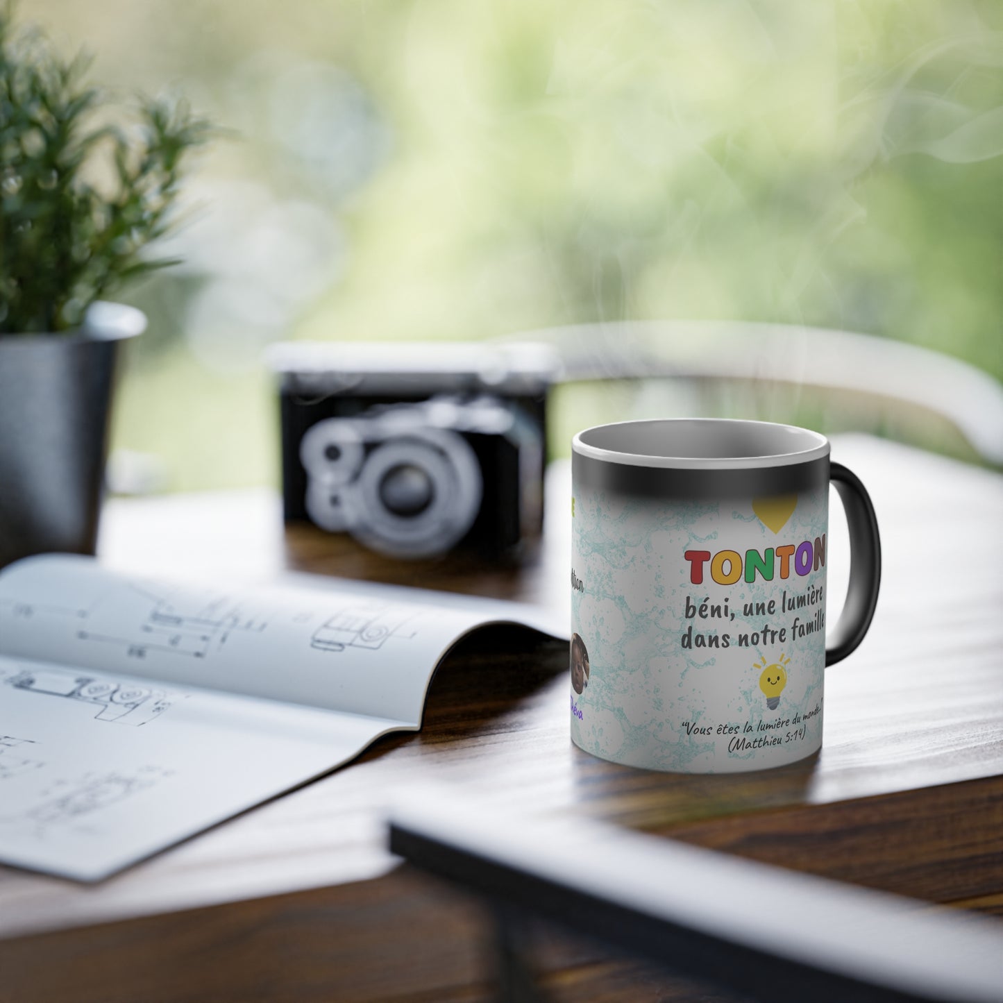 Tonton Béni | Mug en céramique réactif à la chaleur