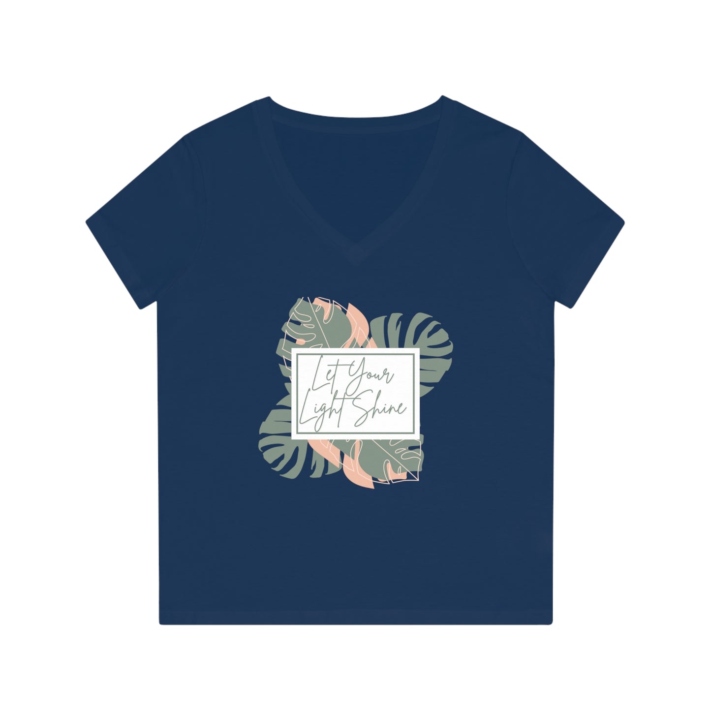 Let Your Light Shine | Organic Cotton Women's V-Neck T-Shirt