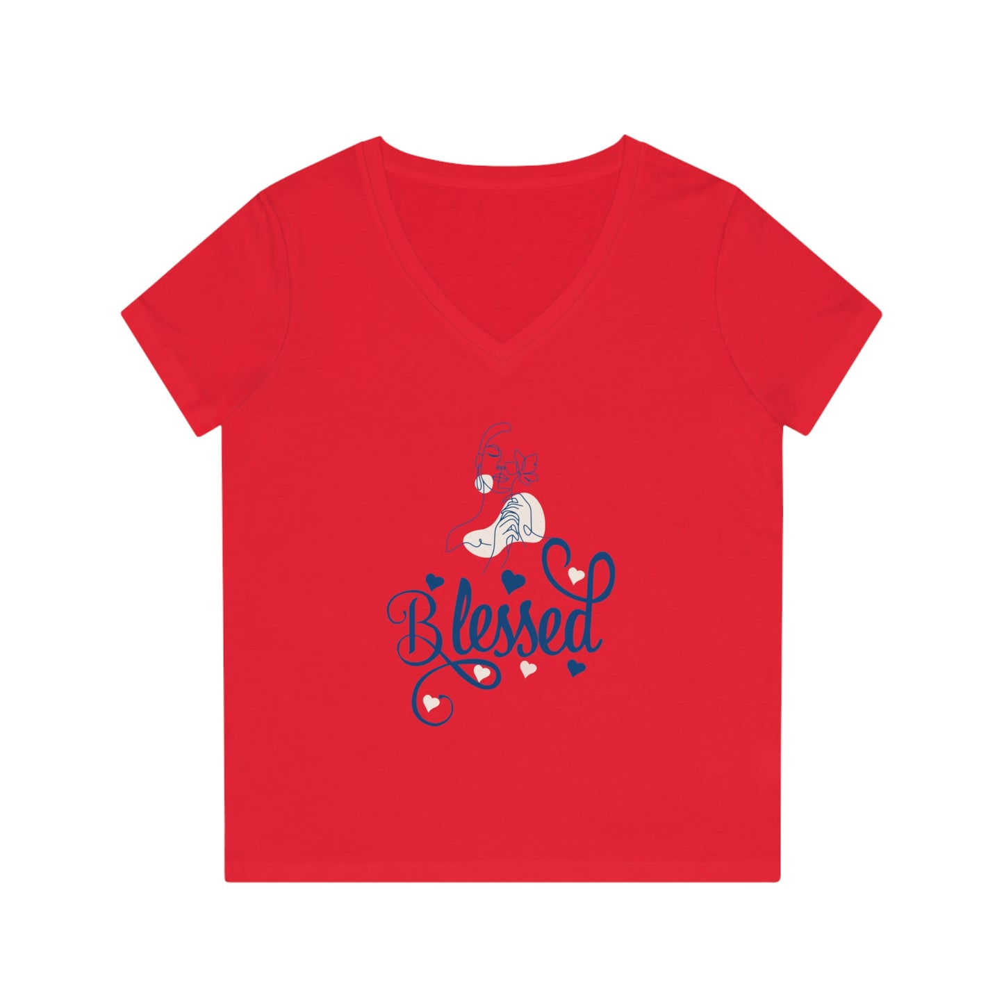 Silhouette de femme - Bienheureuse | T-shirt col V femme en coton biologique