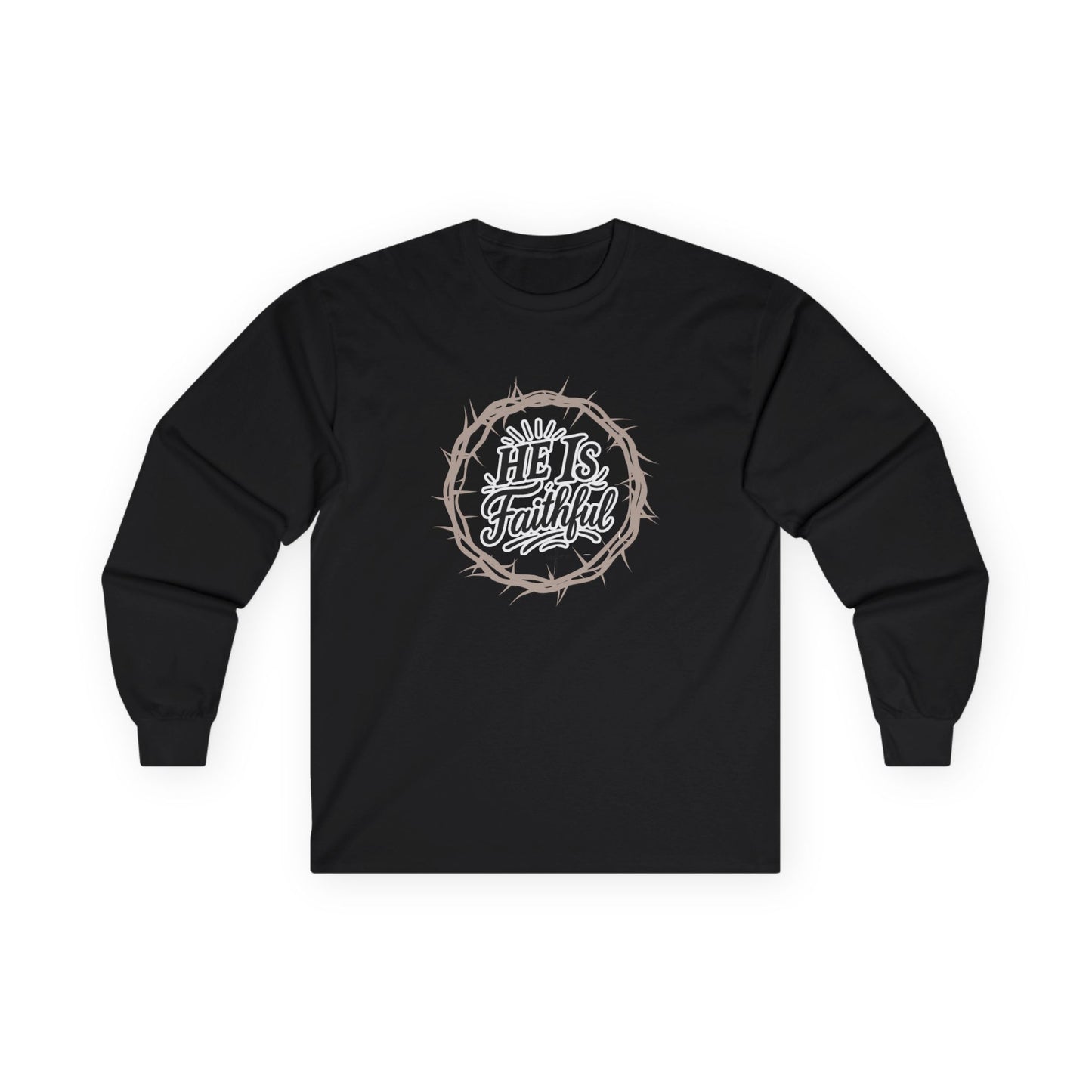Front and Back Christian Inspirational Sweatshirt | He Is Faithful & In 3 Days....