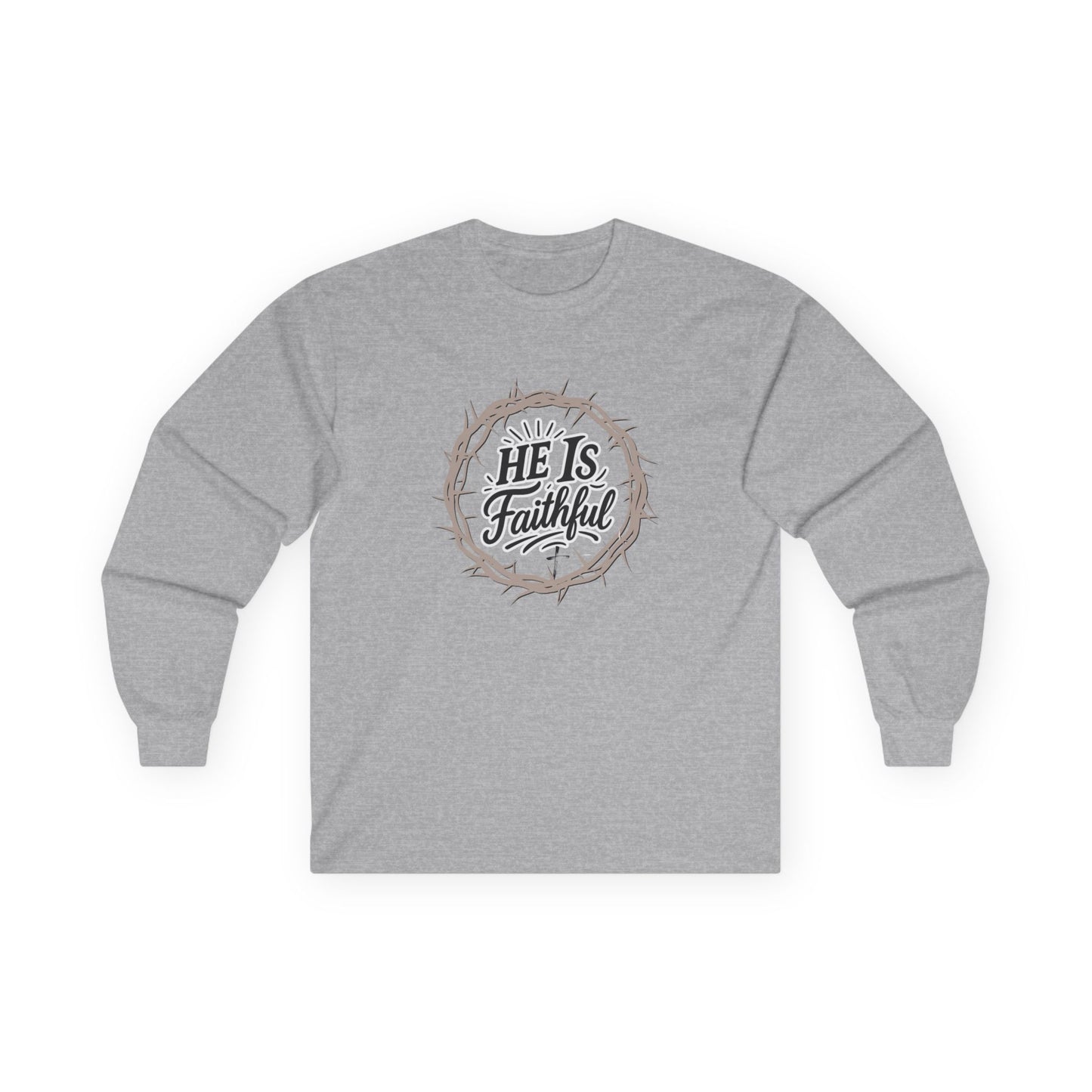 Front and Back Christian Inspirational Sweatshirt | He Is Faithful & In 3 Days....