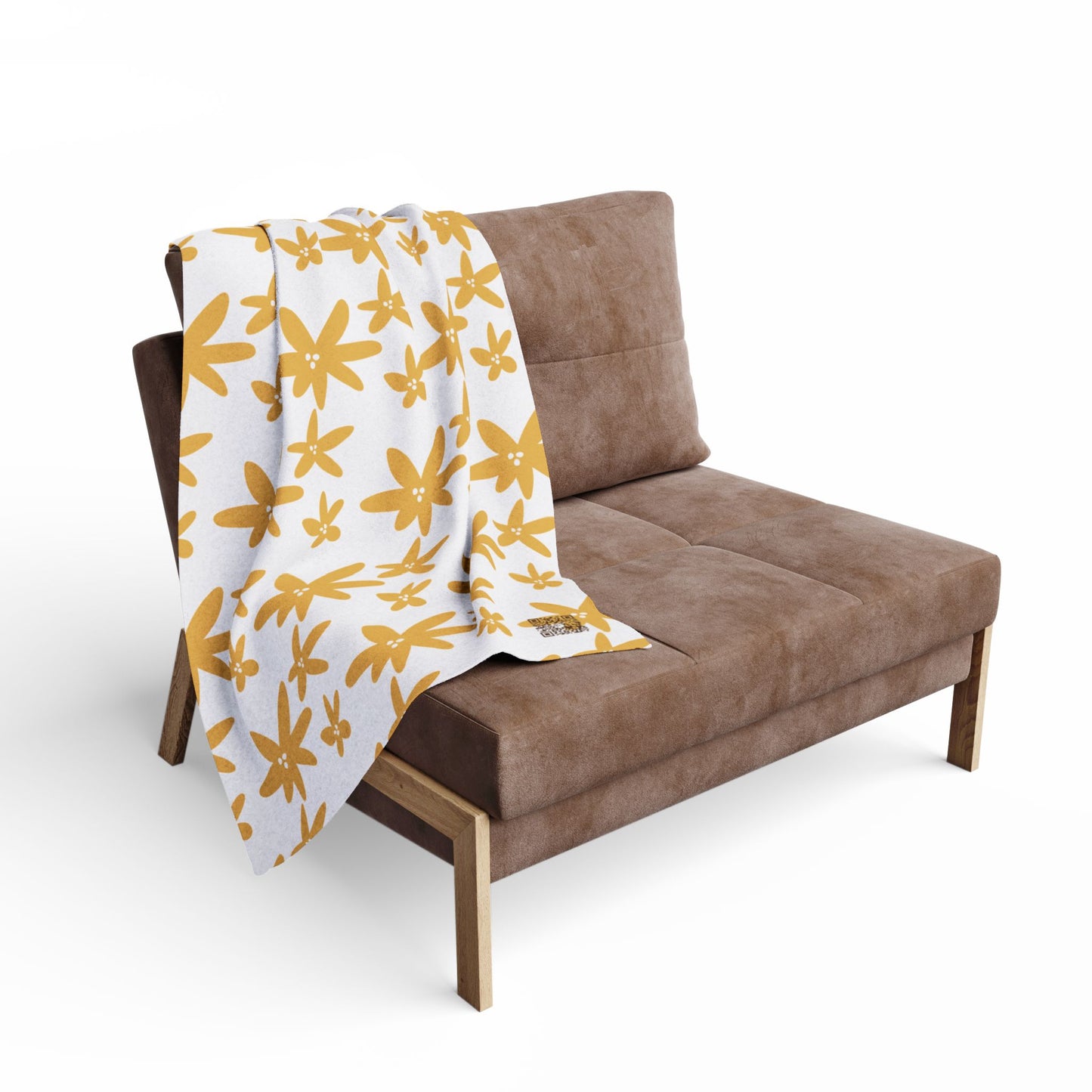 Couverture en polaire arctique confortable avec motif floral