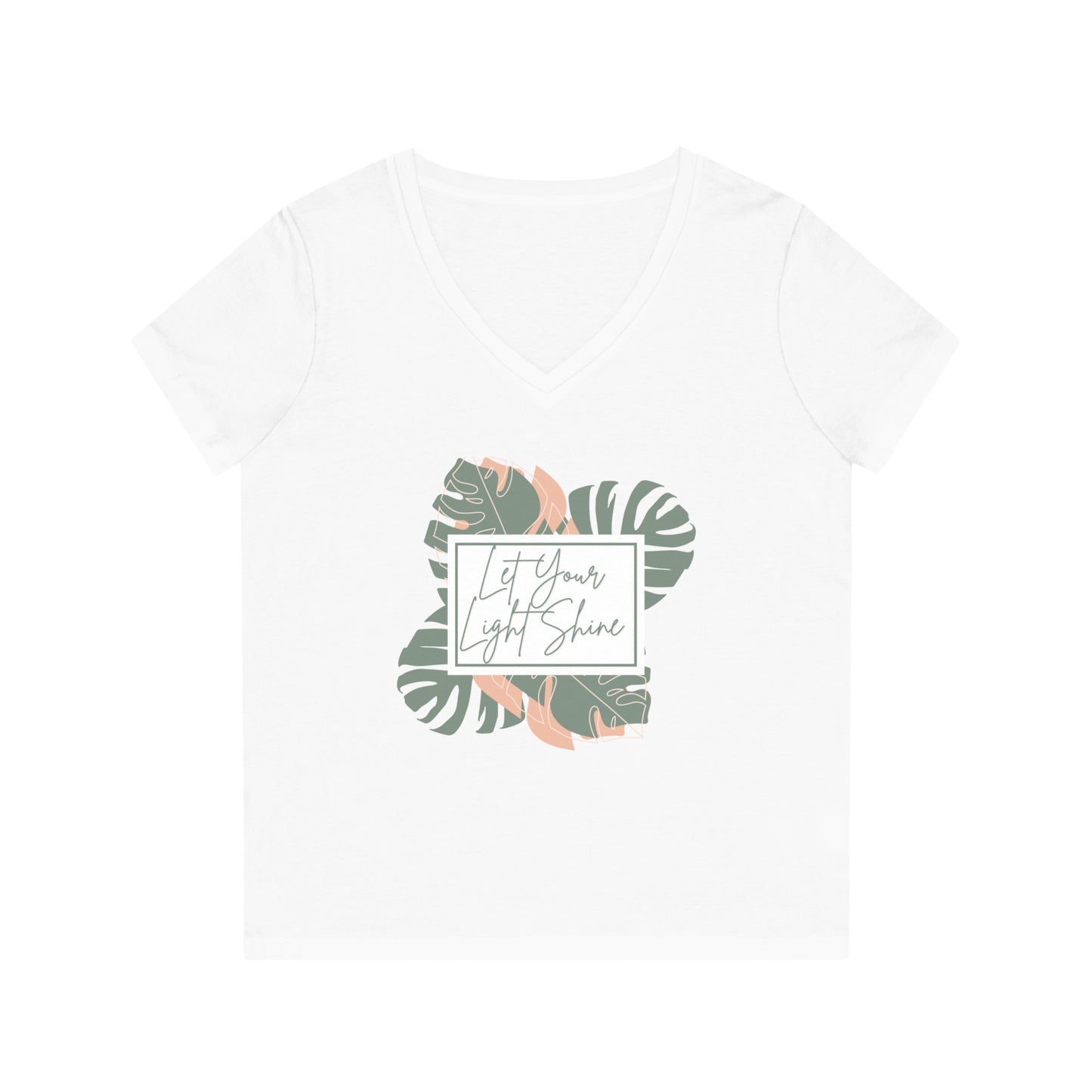 Let Your Light Shine | Organic Cotton Women's V-Neck T-Shirt