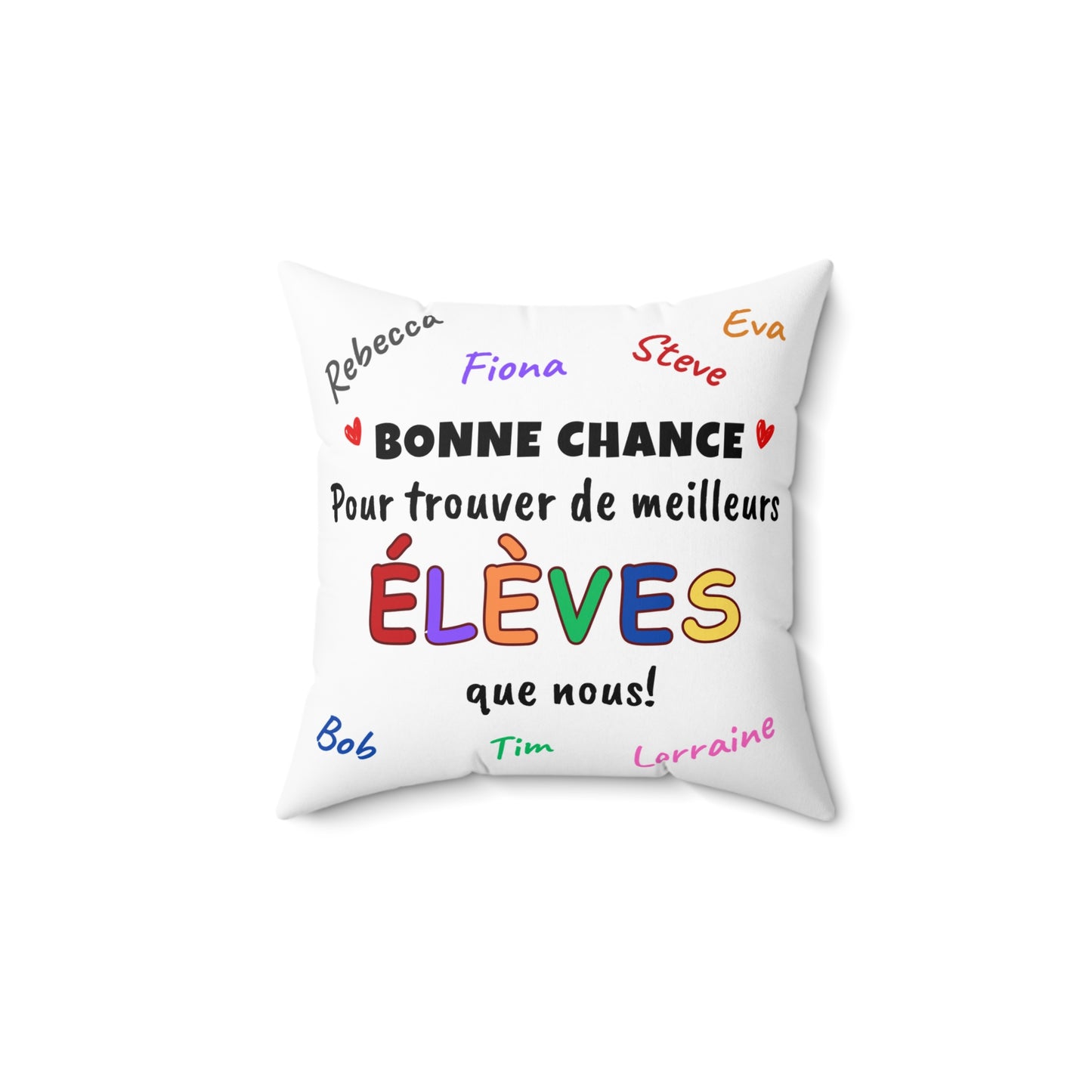 Bonne Chance | Coussin carré en polyester