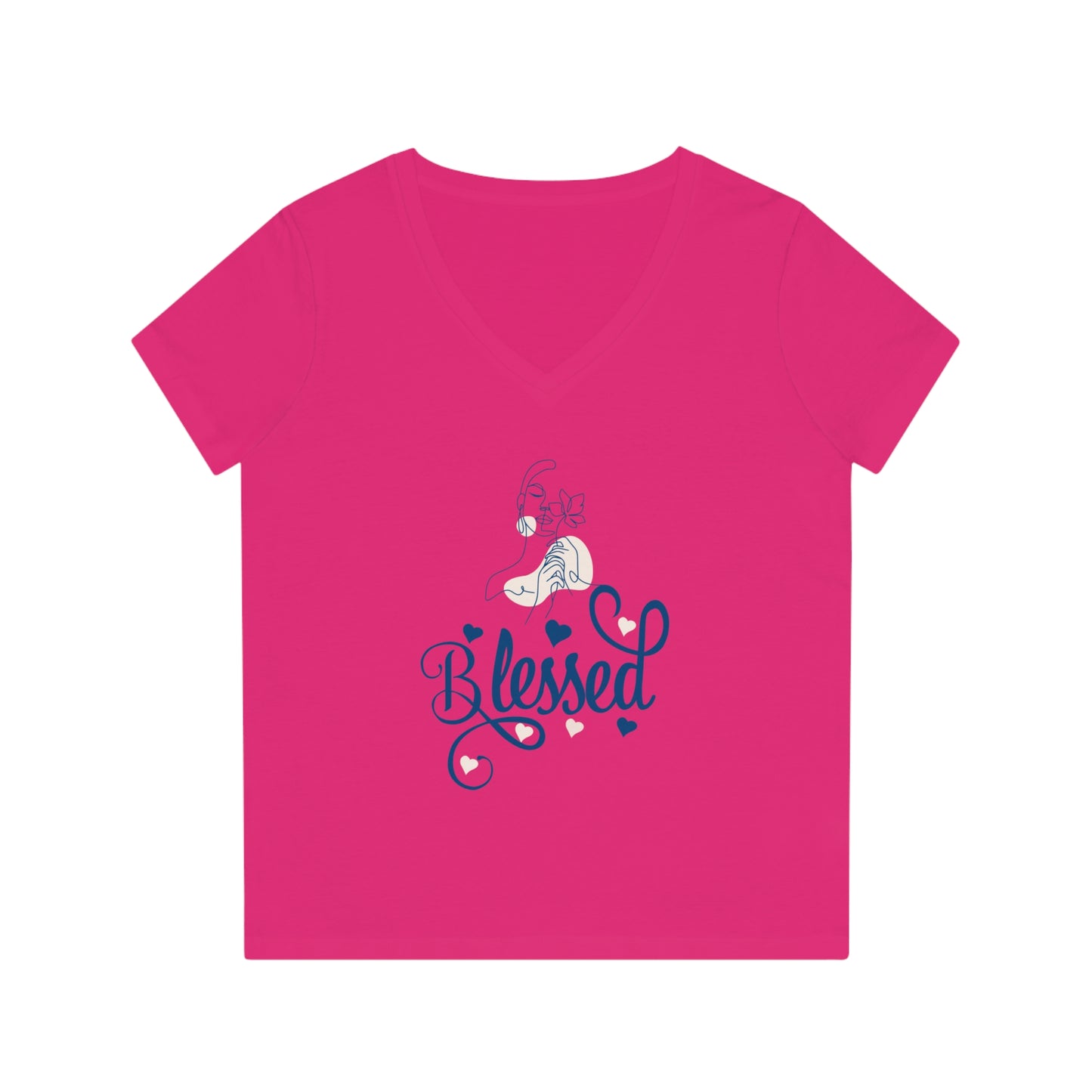 Silhouette de femme - Bienheureuse | T-shirt col V femme en coton biologique