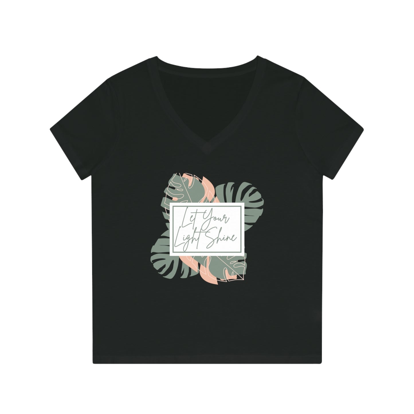 Let Your Light Shine | Organic Cotton Women's V-Neck T-Shirt