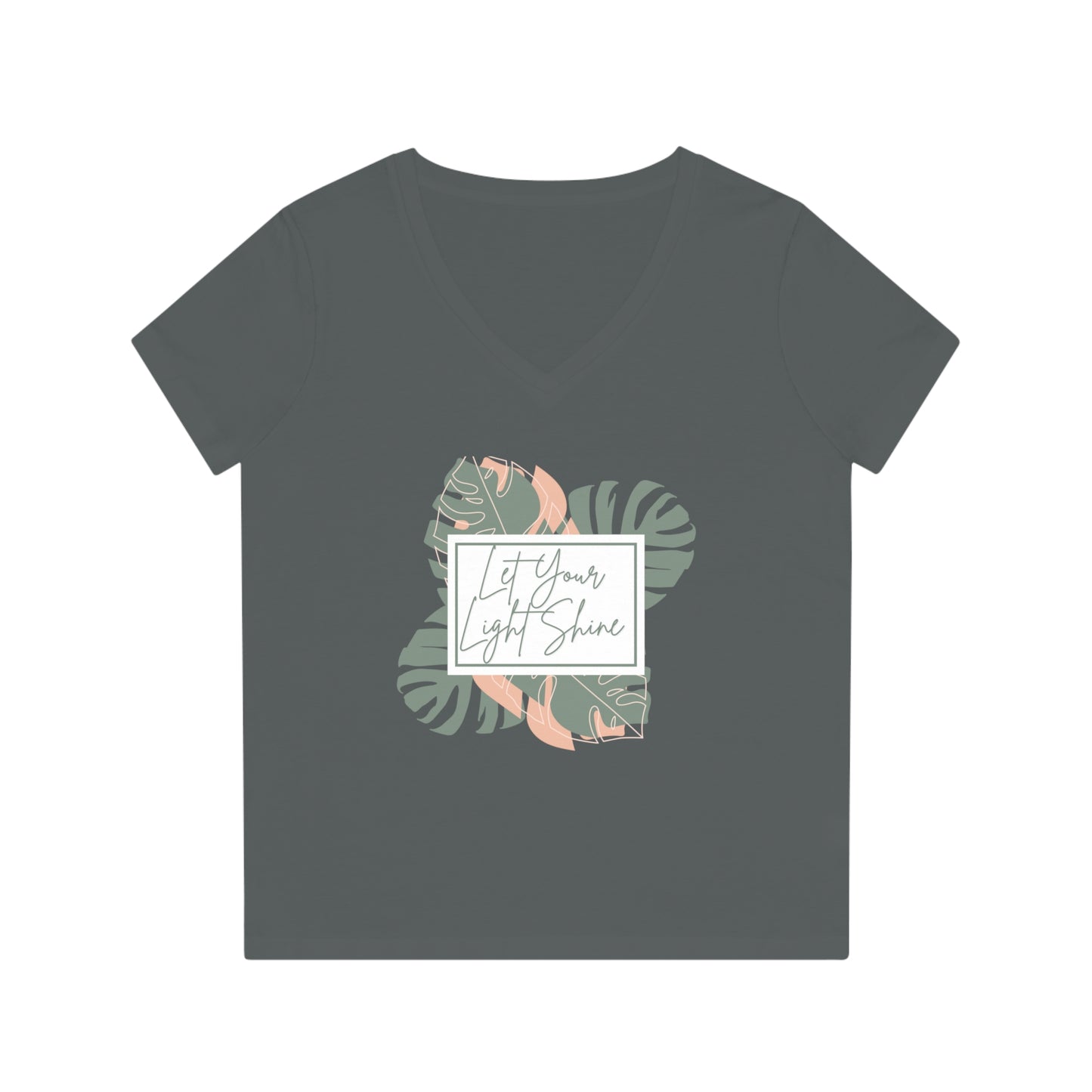Let Your Light Shine | Organic Cotton Women's V-Neck T-Shirt