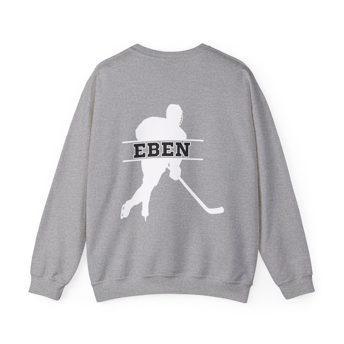 Papa de hockey | Sweat-shirt unisexe à col rond en mélange lourd