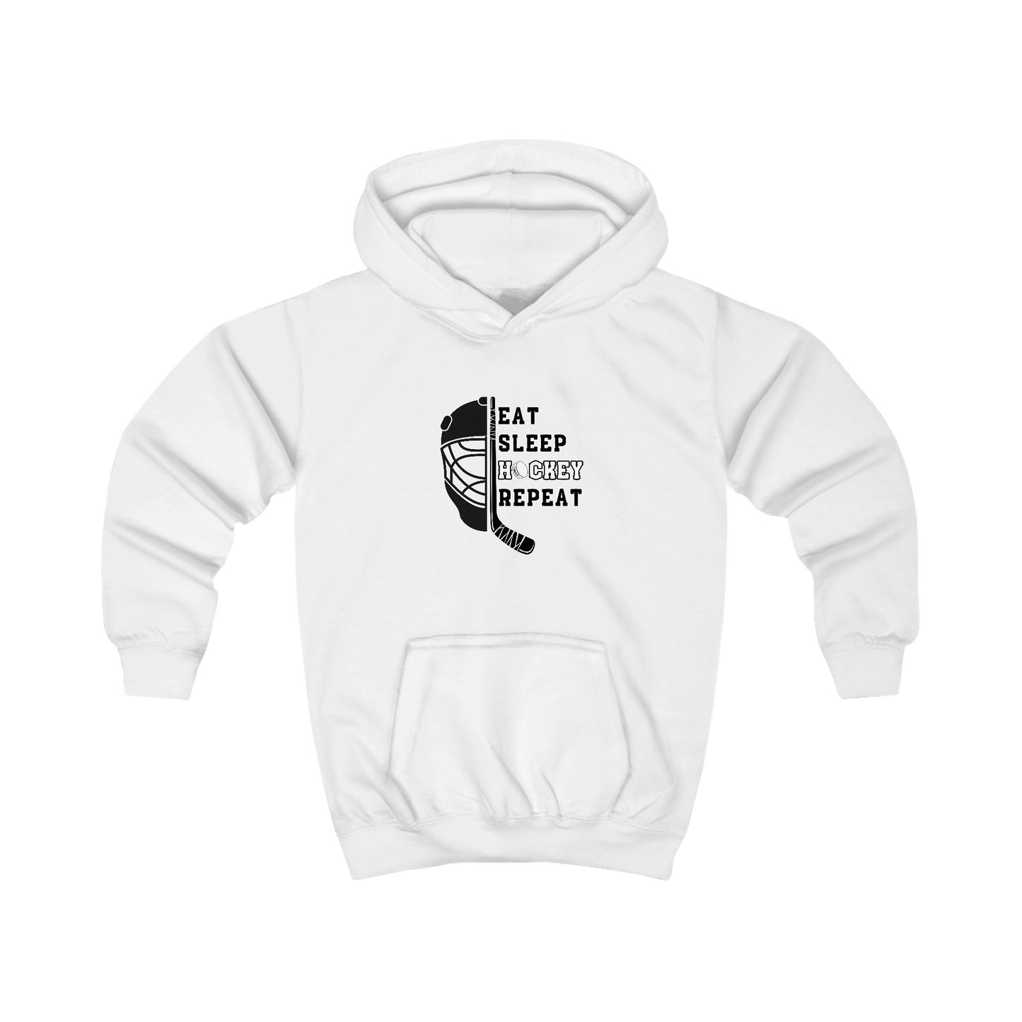 Eat Sleep Hockey Repeat | Unisex Personalized Kids Hoodie