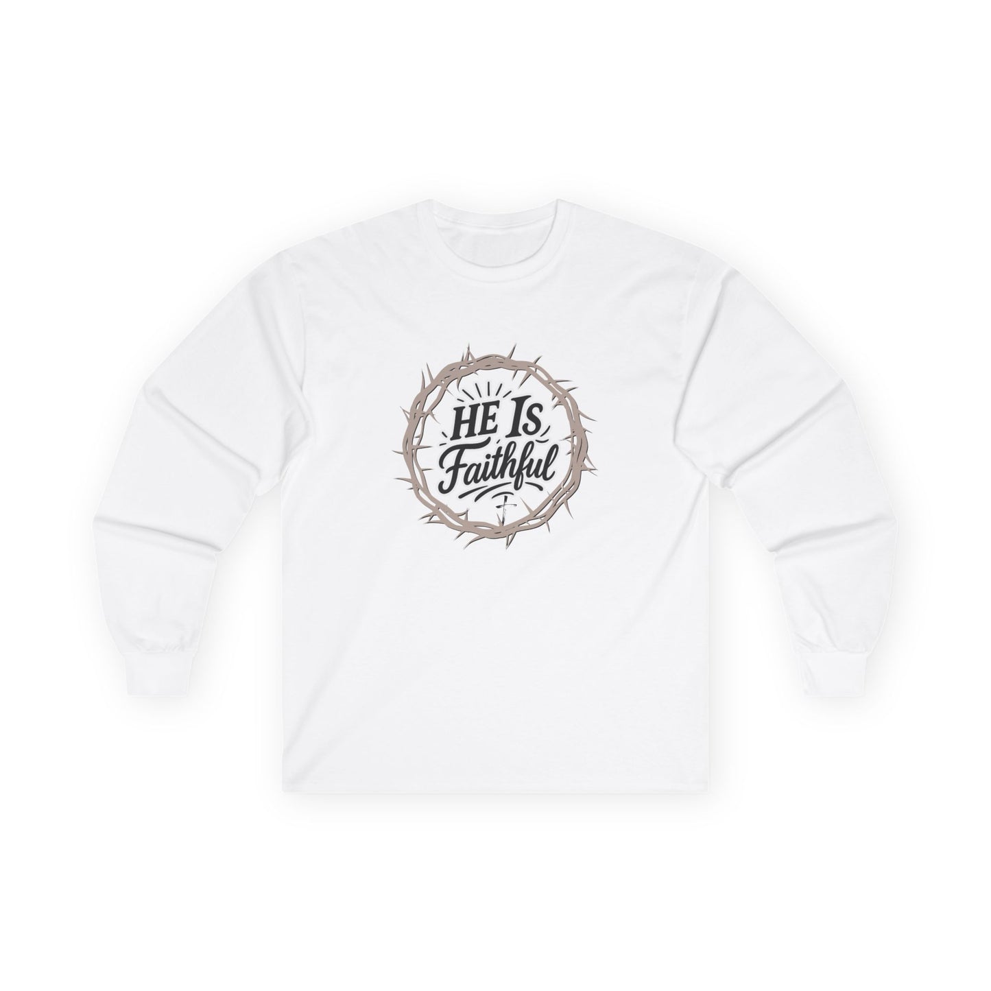 Front and Back Christian Inspirational Sweatshirt | He Is Faithful & In 3 Days....