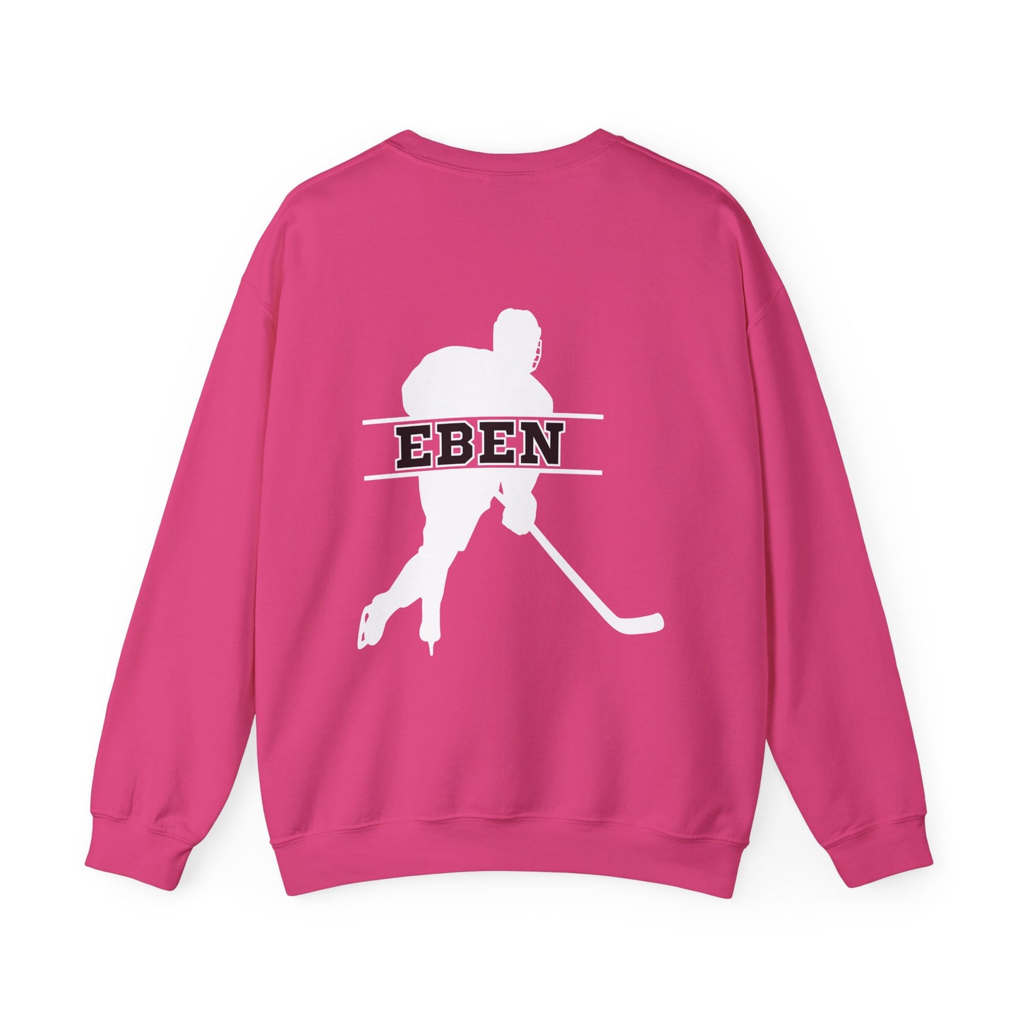 Papa de hockey | Sweat-shirt unisexe à col rond en mélange lourd