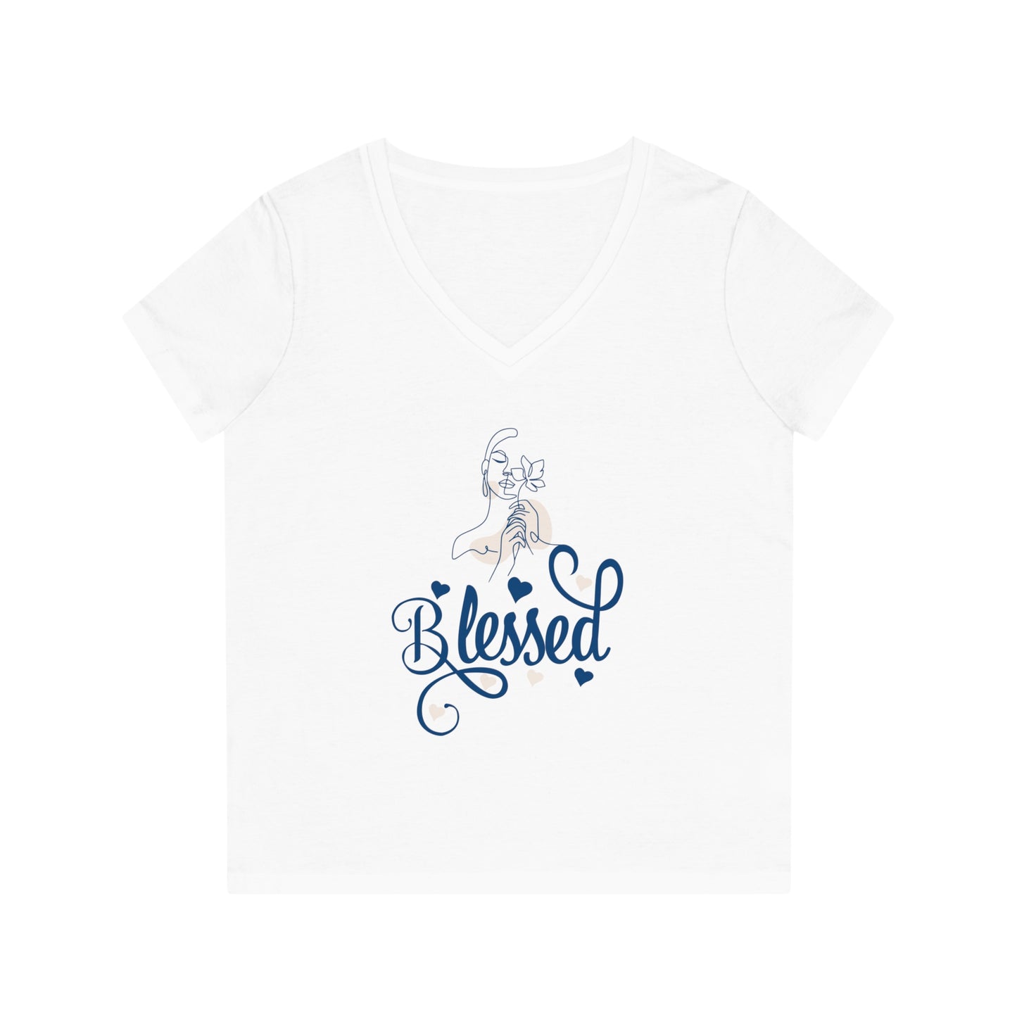 Silhouette de femme - Bienheureuse | T-shirt col V femme en coton biologique