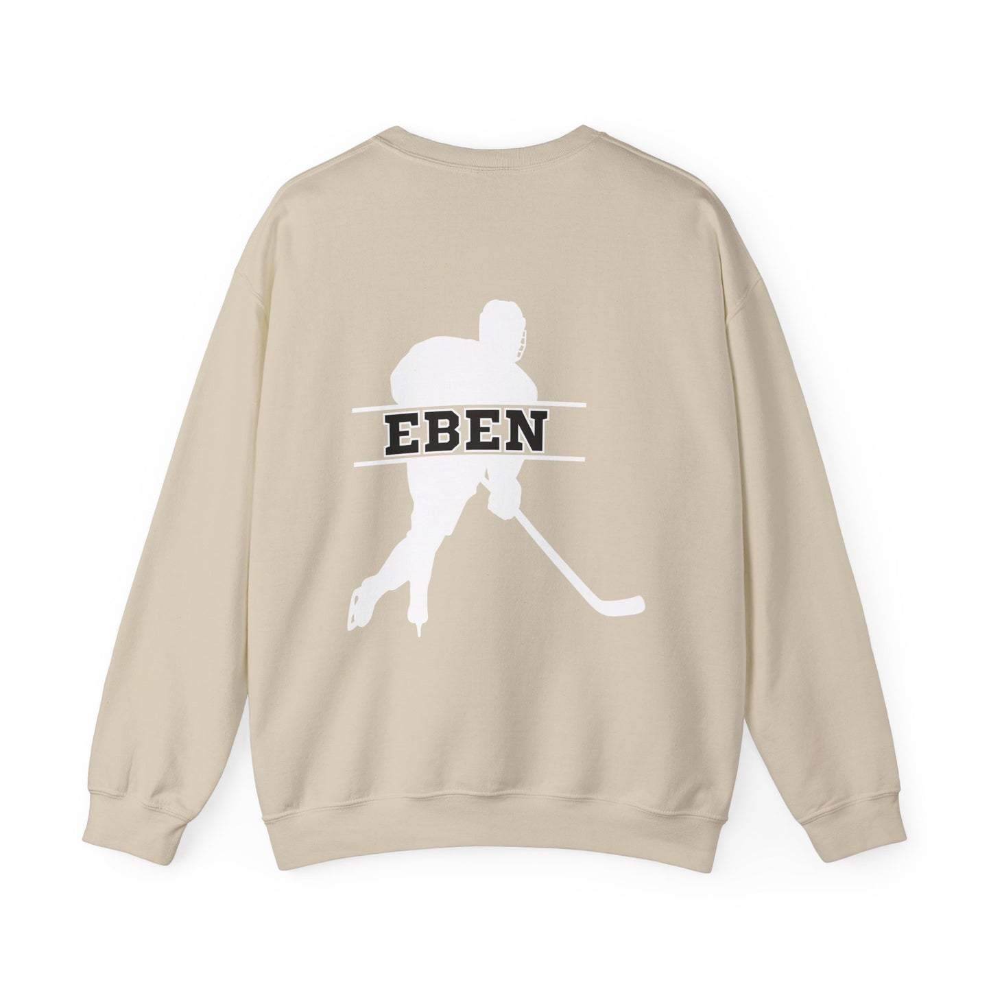 Papa de hockey | Sweat-shirt unisexe à col rond en mélange lourd