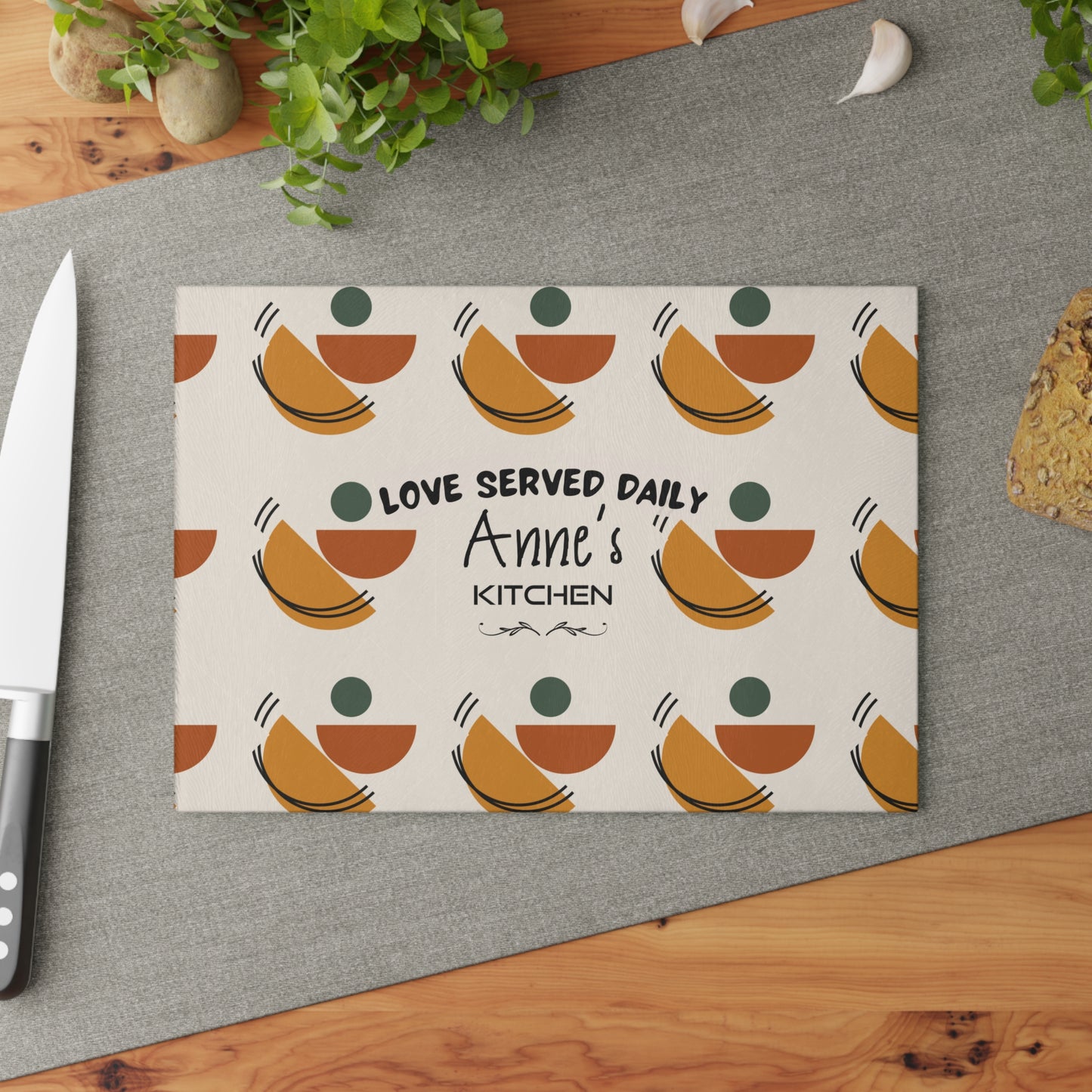 Personalized Mother's Day Glass Cutting Board | Love Served Daily