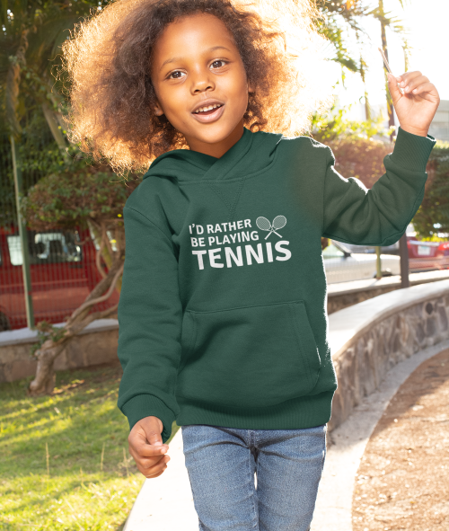 Hoodie pour enfants sur le thème du tennis personnalisé | Mélange de coton confortable