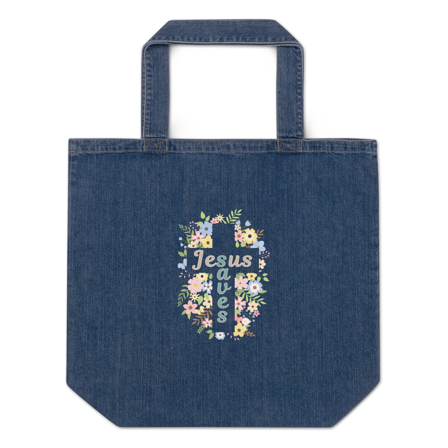 Personalized Organic Cotton Denim Tote Bag | Heavy Duty & Eco-Friendly