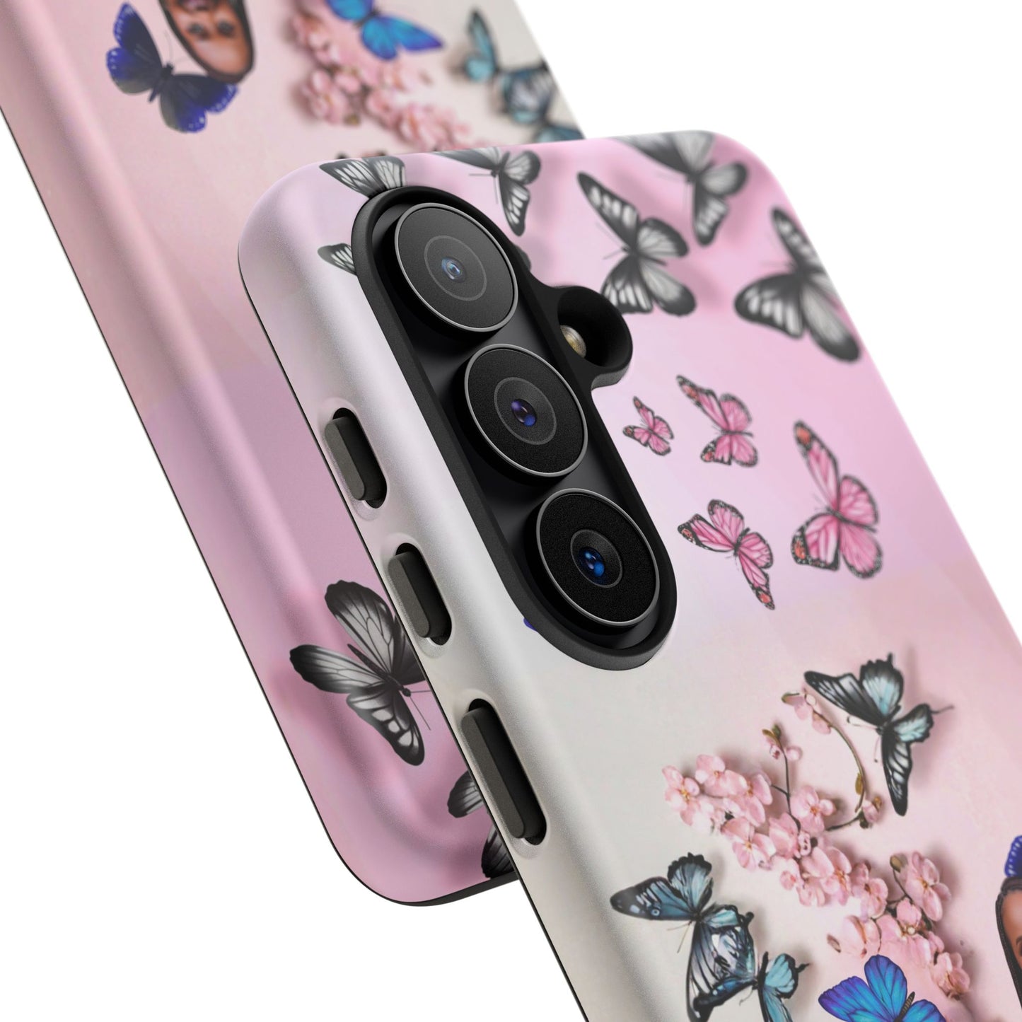 Phone Case — Personalized Pink Floral Tough Case