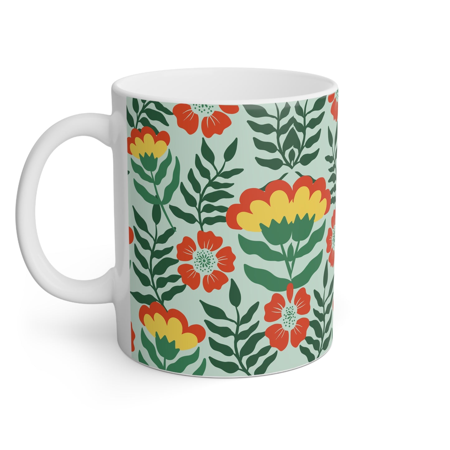 Bright Colored Pattern | Ceramic Coffee Cup