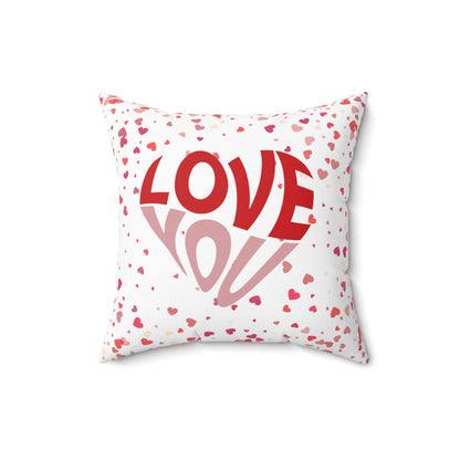 Romantic Love Pillow | Spun Polyester Square Pillow