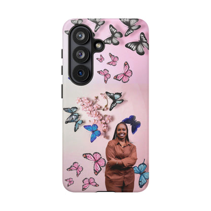 Phone Case — Personalized Pink Floral Tough Case