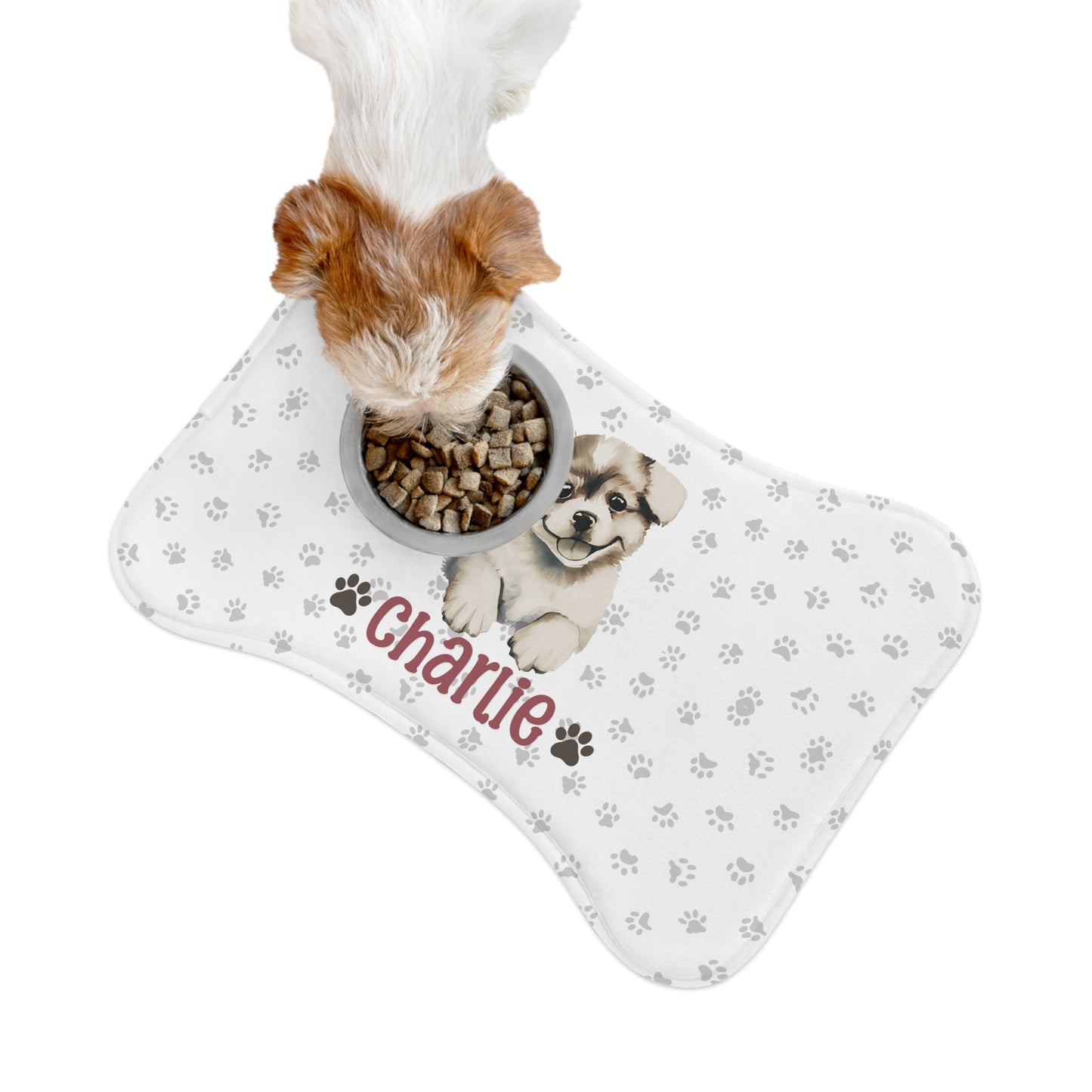 Pet Name - Charlie | Personalized Pet Feeding Mats for Clean Fun Mealtimes