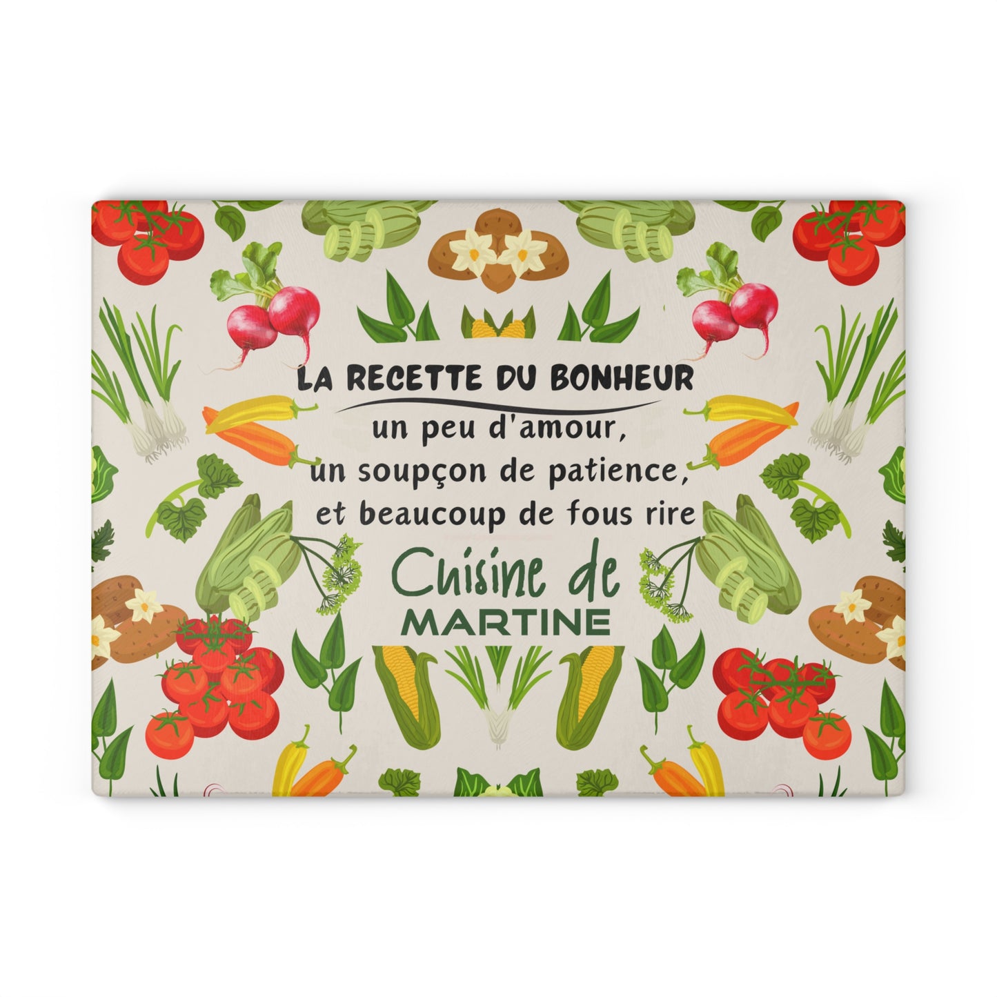 Personalized Glass Cutting Board - French Funny Quote