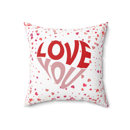 Romantic Love Pillow | Spun Polyester Square Pillow