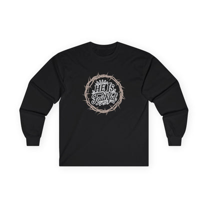 Front and Back Christian Inspirational Sweatshirt | He Is Faithful & In 3 Days....