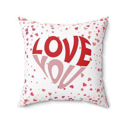 Romantic Love Pillow | Spun Polyester Square Pillow