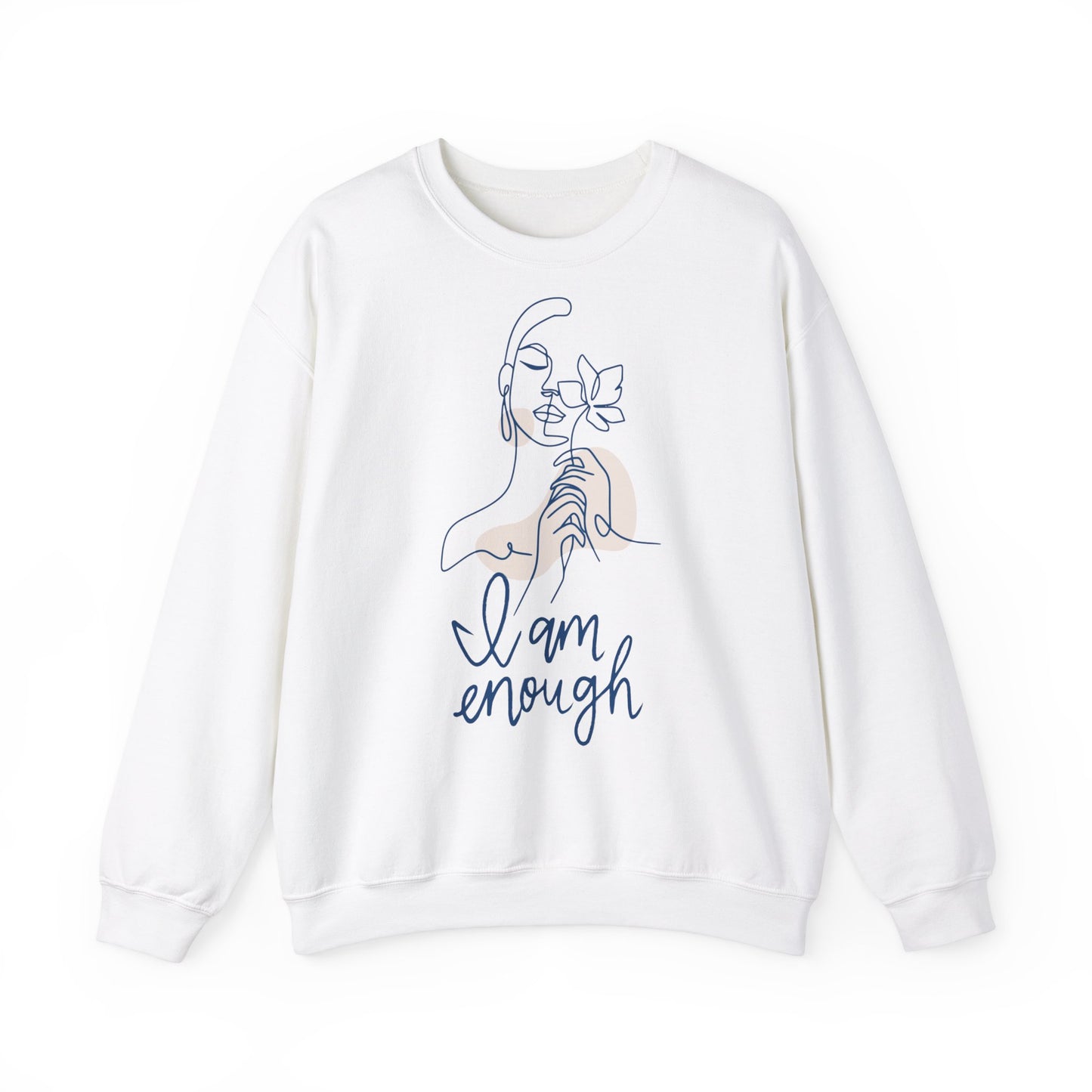 Woman Silhouette-I am Enough | Unisex Heavy Blend Crewneck Sweatshirt