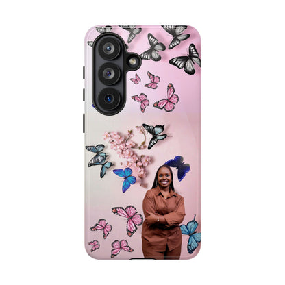 Phone Case — Personalized Pink Floral Tough Case
