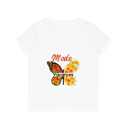 Mode Vavances | Organic Cotton Women's V-Neck T-Shirt