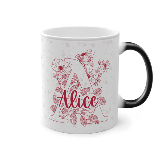 Personalized Name and Meaning | Heat-Reactive Ceramic Mug