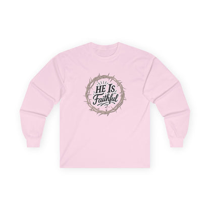 Front and Back Christian Inspirational Sweatshirt | He Is Faithful & In 3 Days....