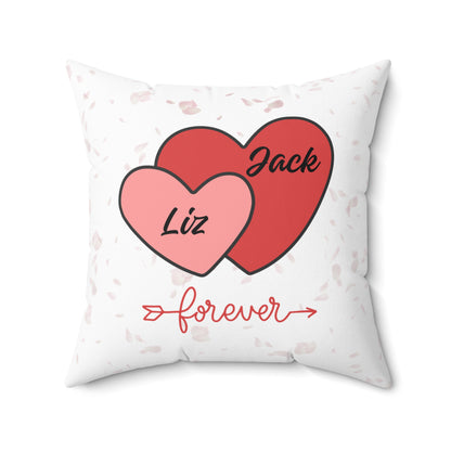 Personalized Couple Pillow | Spun Polyester Square Pillow