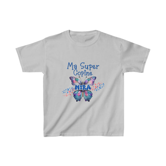 Personalized Kids Cotton T-shirt - Ma Copine Myra