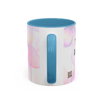 Accent Coffee Mug — Inspirational Kinyarwanda Love Quote on Floral Background (11/15 oz)