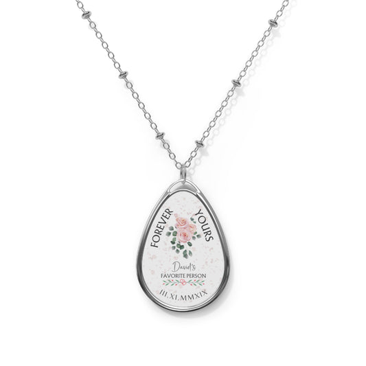 Forever Yours | Personalized Ellipse Pendant + Necklace