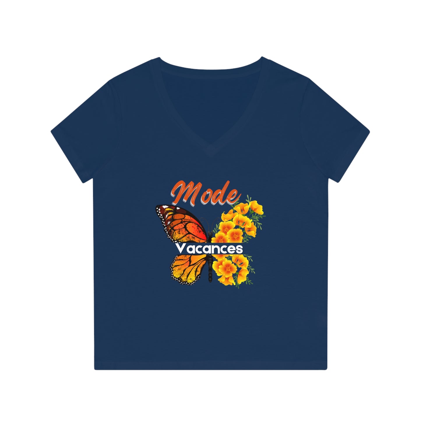 Mode Vavances | Organic Cotton Women's V-Neck T-Shirt