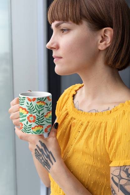 Bright Colored Pattern | Ceramic Coffee Cup