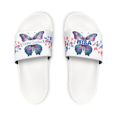 Butterfly Personalized Kids Slide Sandals - Super Copine