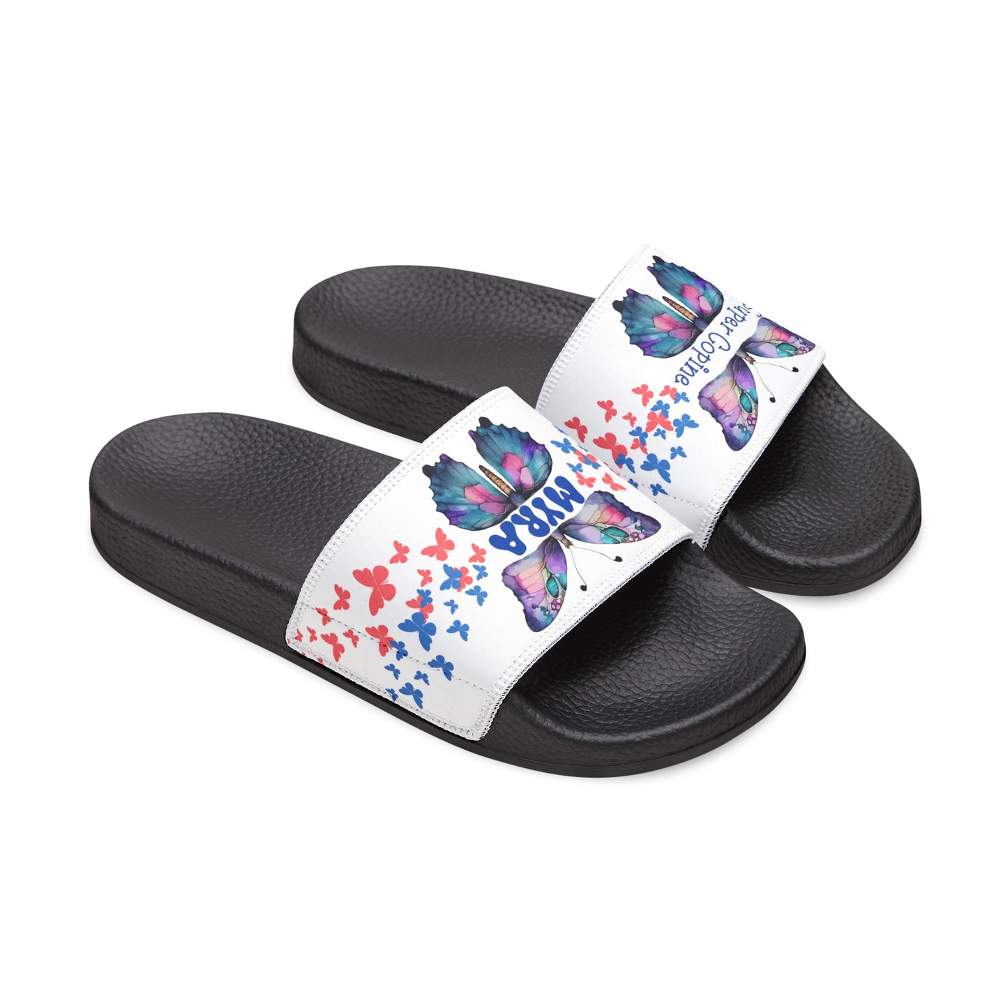 Butterfly Personalized Kids Slide Sandals - Super Copine