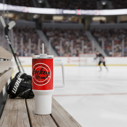 1.18L Hockey-Inspired Mom Tumbler – Eat Sleep Hockey Repeat | Personalized Gift