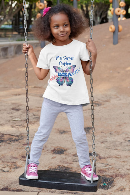 Personalized Kids Cotton T-shirt - Ma Copine Myra