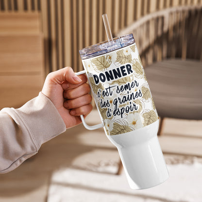 Custom floral tumbler with name or message